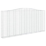 Arched Gabion Baskets 2 pcs 400x30x180/200 cm Galvanised Iron