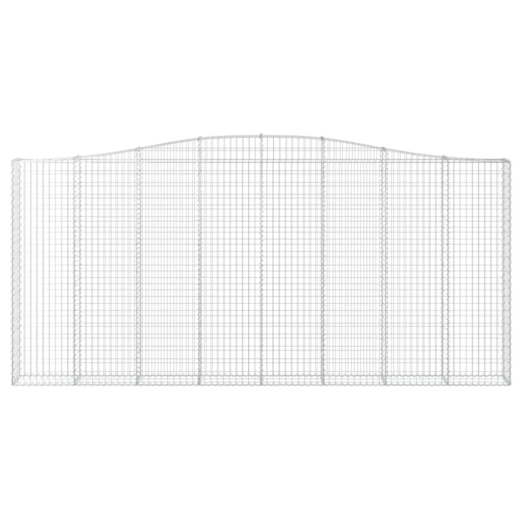 Arched Gabion Baskets 2 pcs 400x30x180/200 cm Galvanised Iron