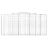 Arched Gabion Baskets 2 pcs 400x30x180/200 cm Galvanised Iron