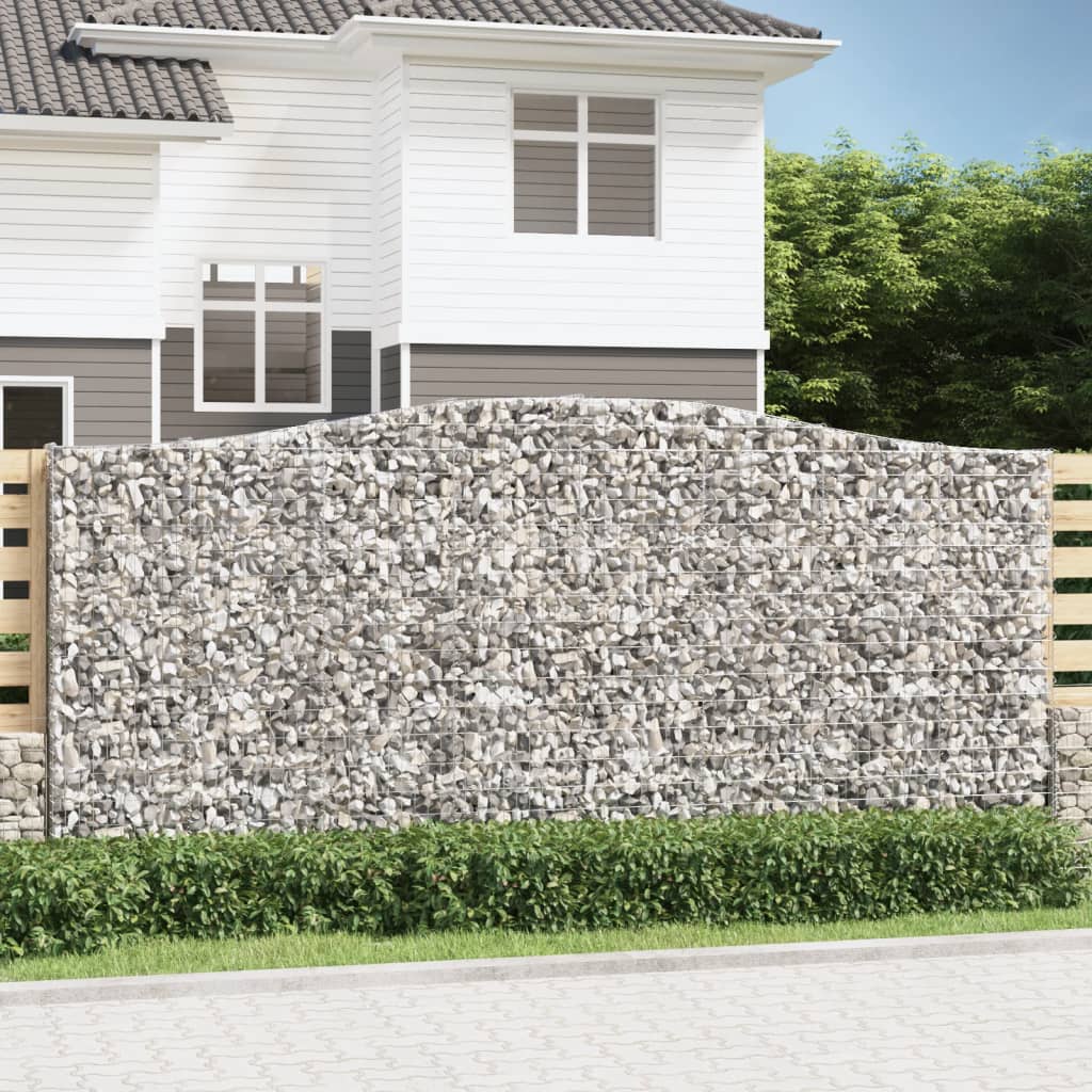 Arched Gabion Baskets 2 pcs 400x30x180/200 cm Galvanised Iron