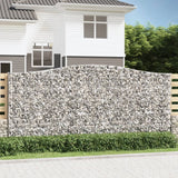 Arched Gabion Baskets 2 pcs 400x30x180/200 cm Galvanised Iron