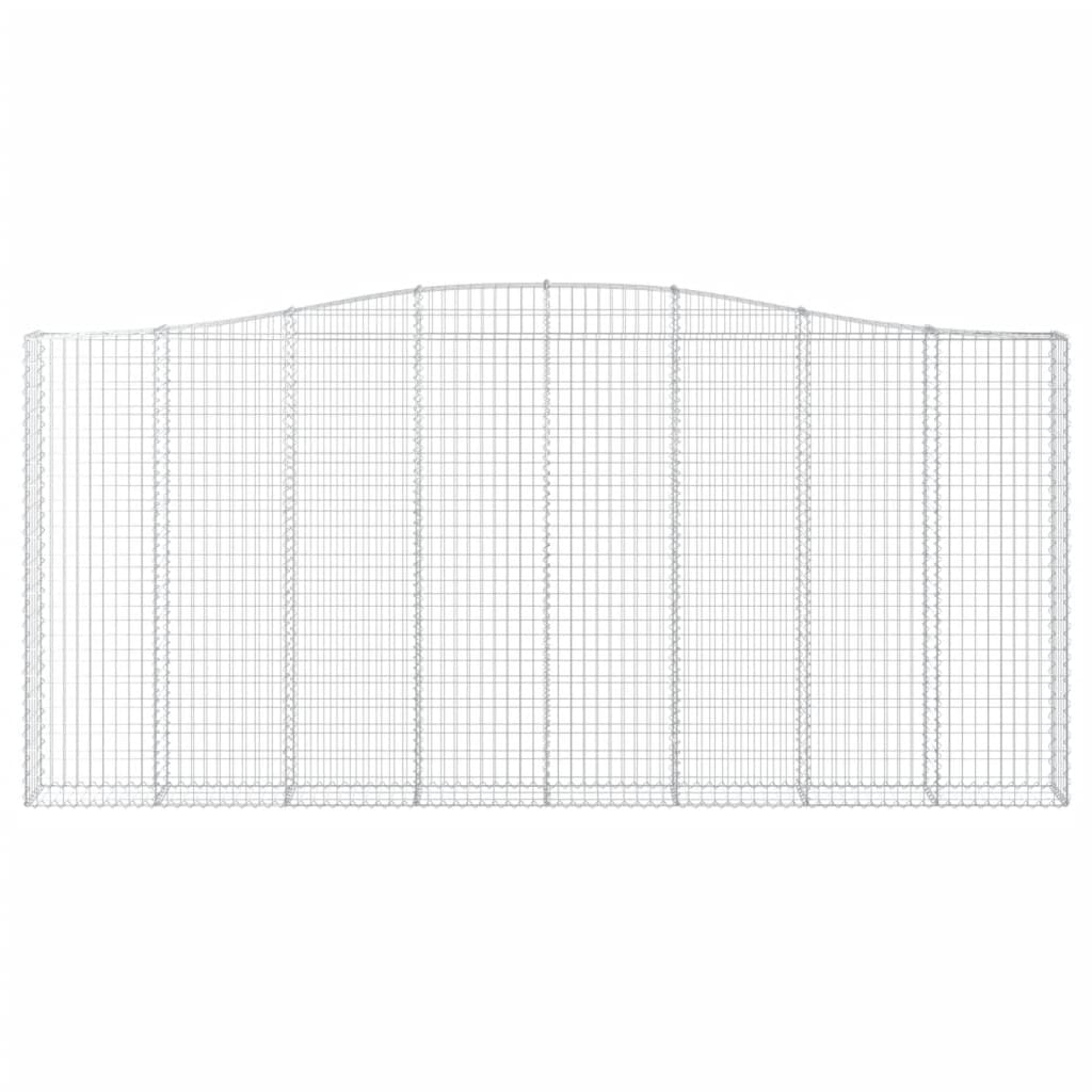 Arched Gabion Baskets 3 pcs 400x30x180/200 cm Galvanised Iron