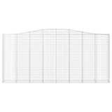 Arched Gabion Baskets 4 pcs 400x30x180/200 cm Galvanised Iron