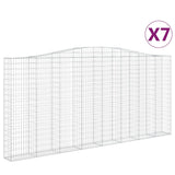Arched Gabion Baskets 7 pcs 400x30x180/200 cm Galvanised Iron