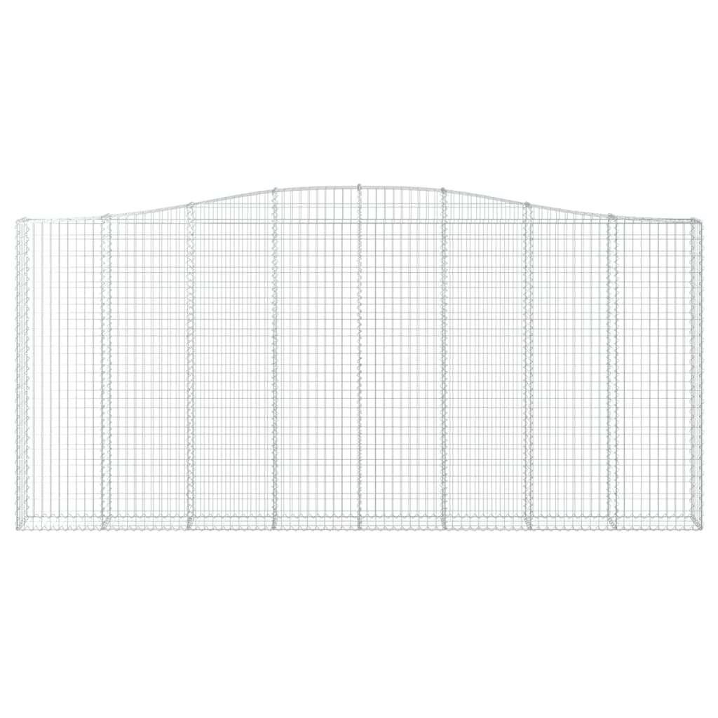 Arched Gabion Baskets 7 pcs 400x30x180/200 cm Galvanised Iron