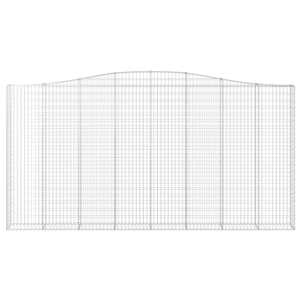 Arched Gabion Baskets 2 pcs 400x30x200/220 cm Galvanised Iron