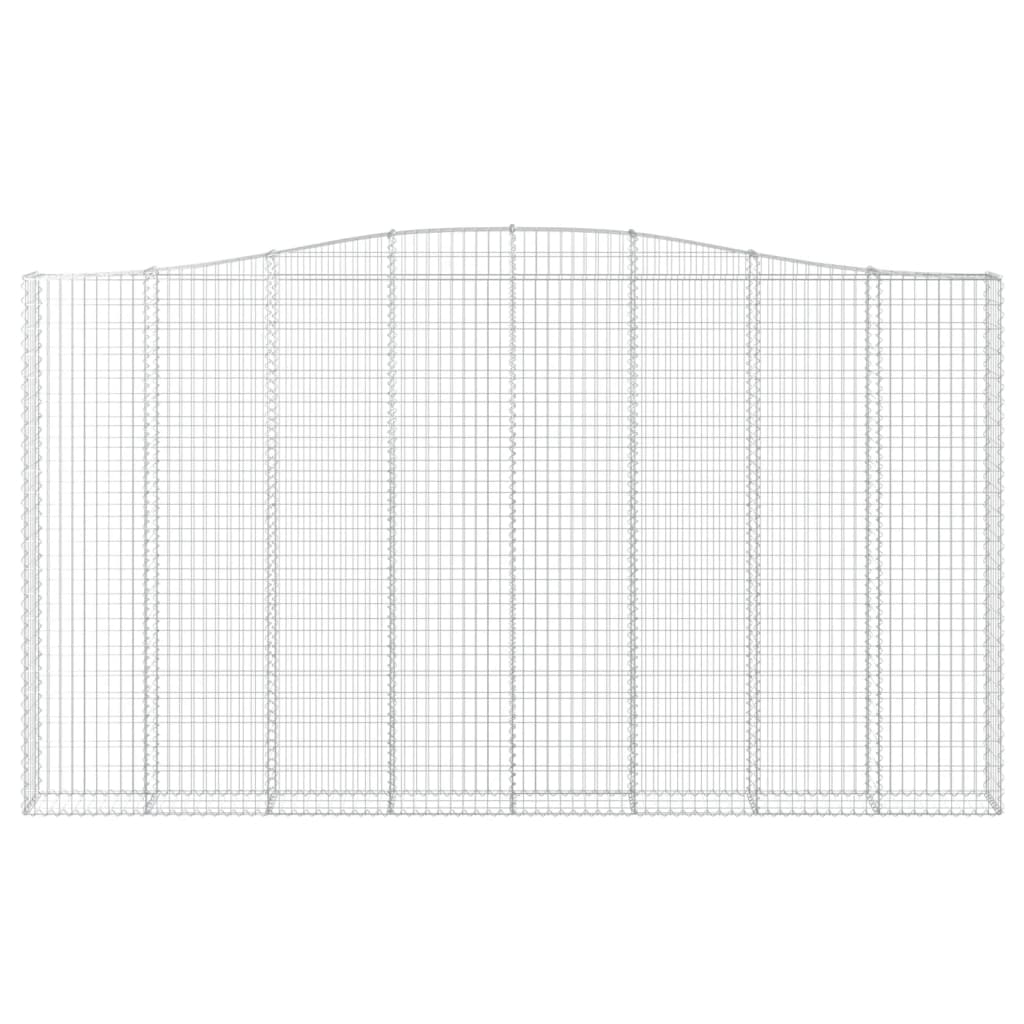 Arched Gabion Baskets 2 pcs 400x30x220/240 cm Galvanised Iron