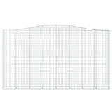 Arched Gabion Baskets 2 pcs 400x30x220/240 cm Galvanised Iron