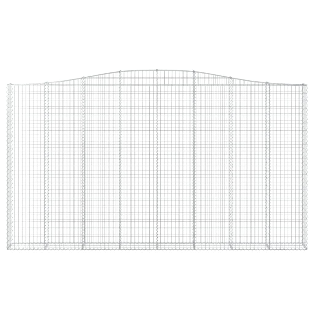 Arched Gabion Baskets 6 pcs 400x30x220/240 cm Galvanised Iron
