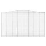Arched Gabion Baskets 6 pcs 400x30x220/240 cm Galvanised Iron