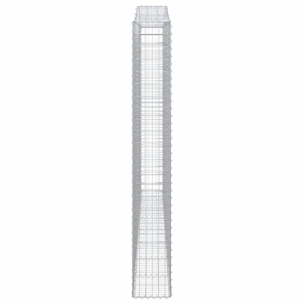 Arched Gabion Baskets 6 pcs 400x30x220/240 cm Galvanised Iron
