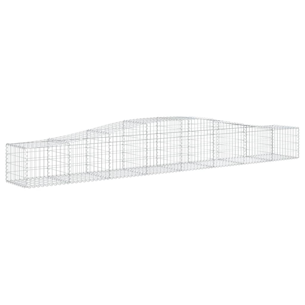 Arched Gabion Baskets 2 pcs 400x50x40/60 cm Galvanised Iron