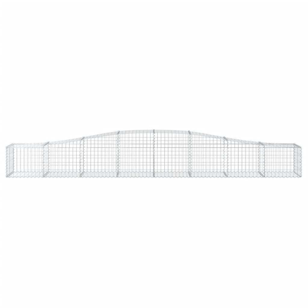 Arched Gabion Baskets 10 pcs 400x50x40/60 cm Galvanised Iron