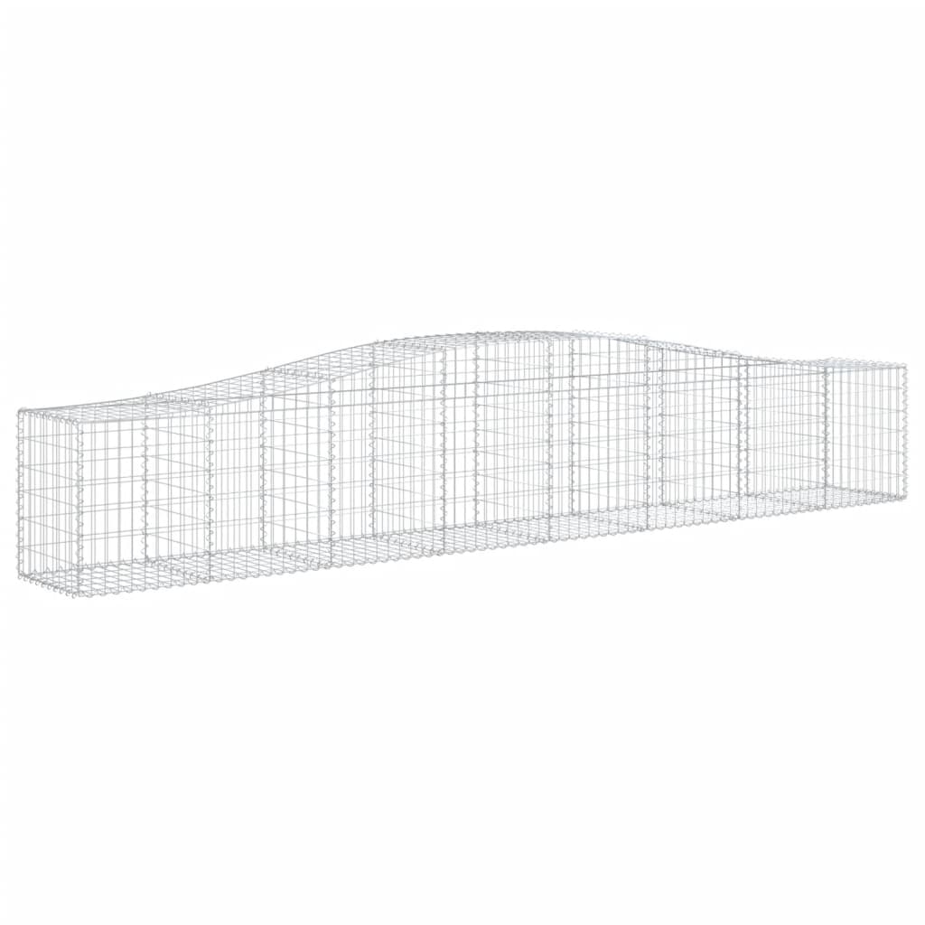 Arched Gabion Baskets 10 pcs 400x50x60/80 cm Galvanised Iron