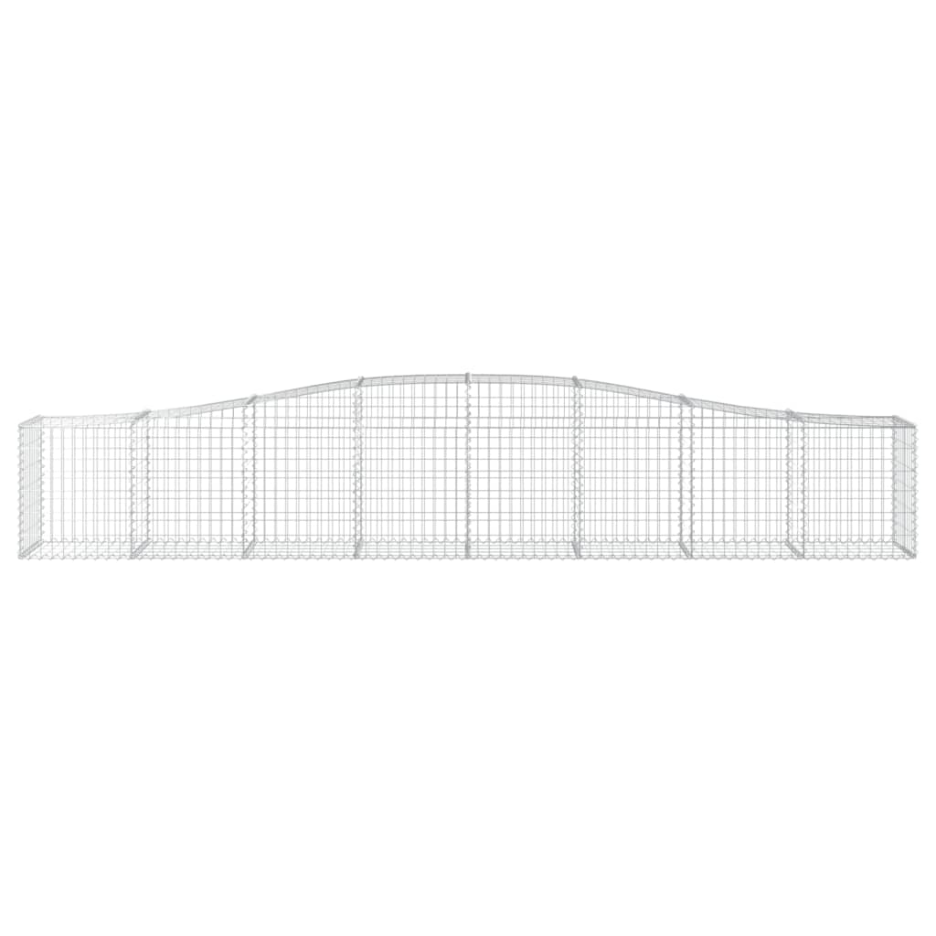 Arched Gabion Baskets 10 pcs 400x50x60/80 cm Galvanised Iron