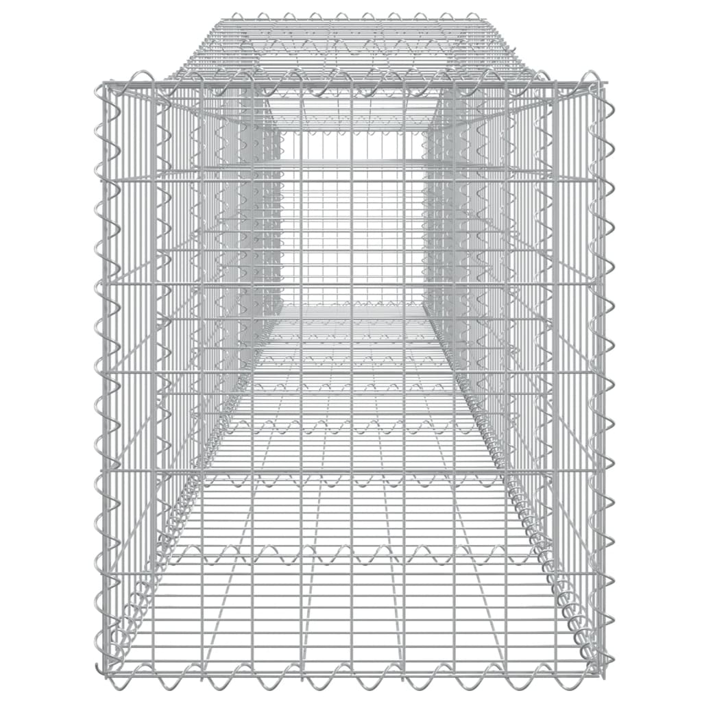 Arched Gabion Baskets 10 pcs 400x50x60/80 cm Galvanised Iron