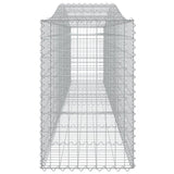 Arched Gabion Baskets 2 pcs 400x50x80/100 cm Galvanised Iron