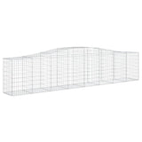 Arched Gabion Baskets 4 pcs 400x50x80/100 cm Galvanised Iron