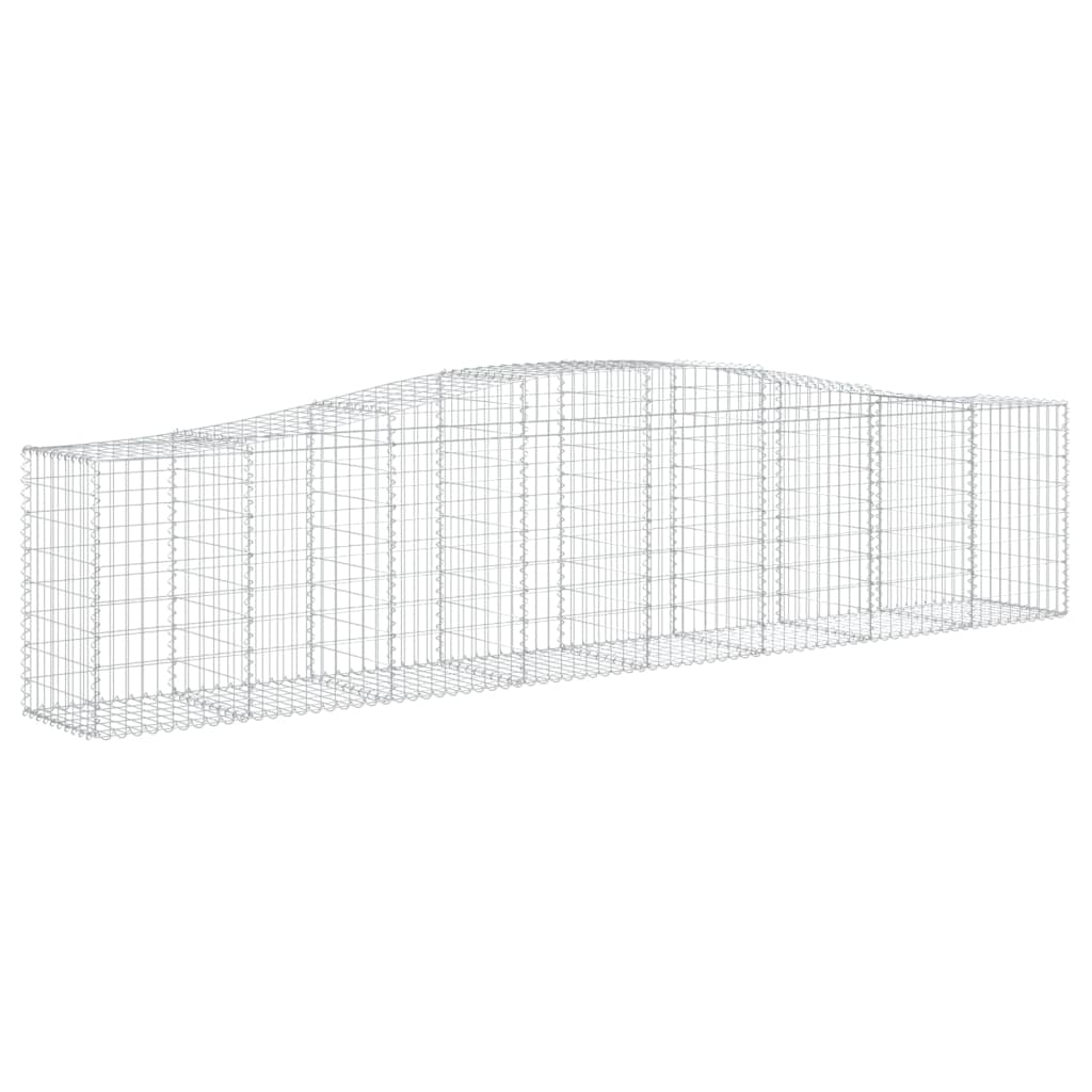 Arched Gabion Baskets 5 pcs 400x50x80/100 cm Galvanised Iron