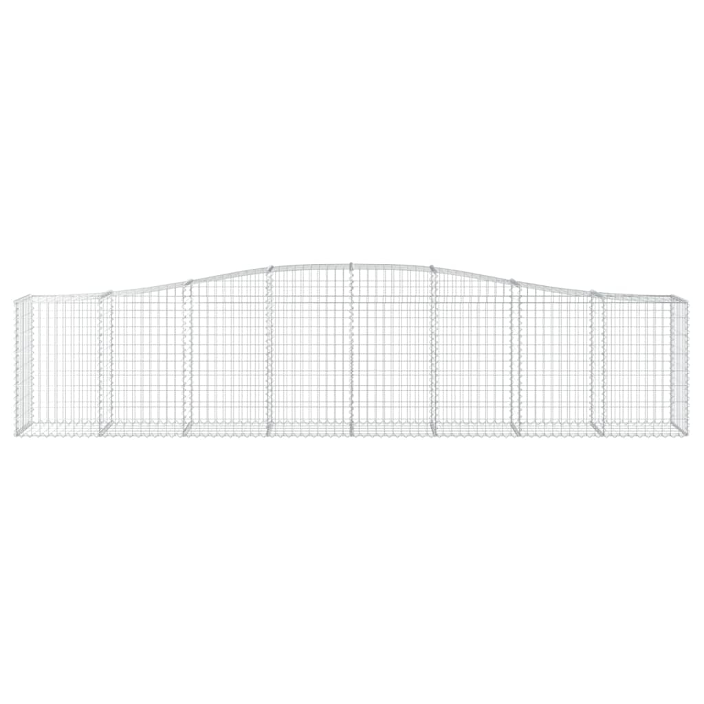 Arched Gabion Baskets 10 pcs 400x50x80/100 cm Galvanised Iron