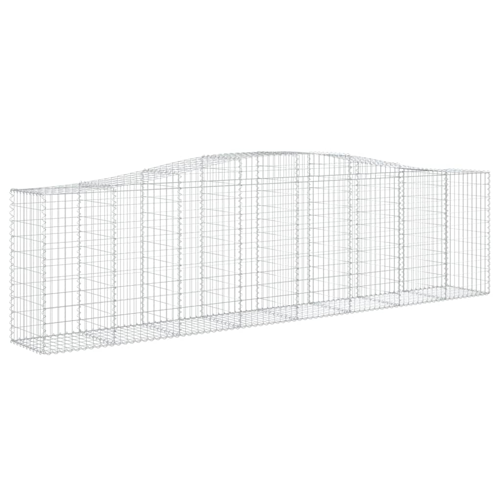 Arched Gabion Baskets 4 pcs 400x50x100/120 cm Galvanised Iron