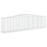 Arched Gabion Baskets 4 pcs 400x50x100/120 cm Galvanised Iron