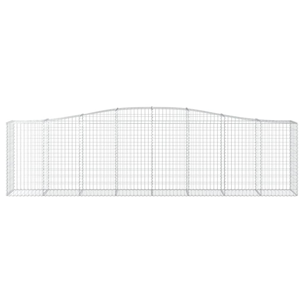 Arched Gabion Baskets 4 pcs 400x50x100/120 cm Galvanised Iron