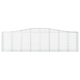 Arched Gabion Baskets 4 pcs 400x50x100/120 cm Galvanised Iron