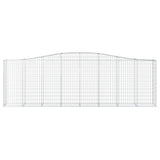 Arched Gabion Baskets 4 pcs 400x50x120/140 cm Galvanised Iron