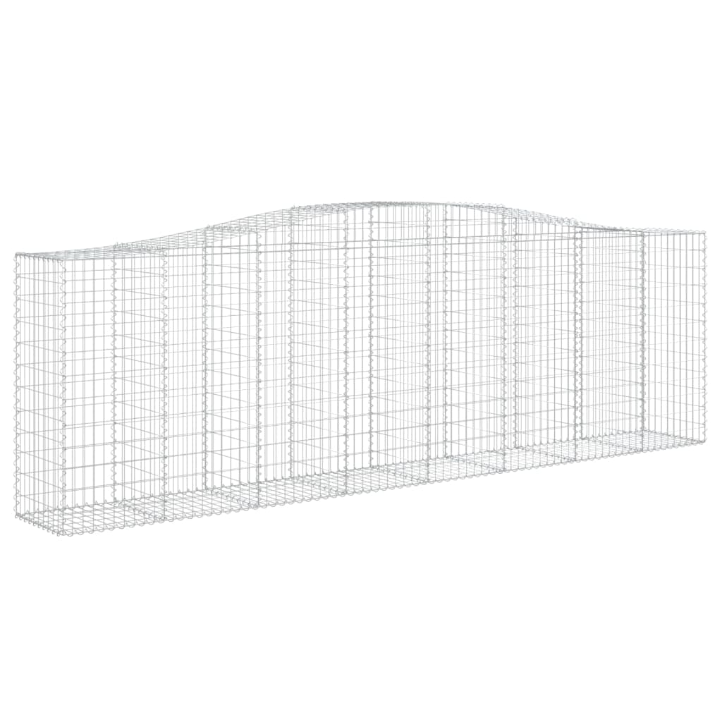Arched Gabion Baskets 7 pcs 400x50x120/140 cm Galvanised Iron
