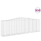 Arched Gabion Baskets 10 pcs 400x50x120/140 cm Galvanised Iron