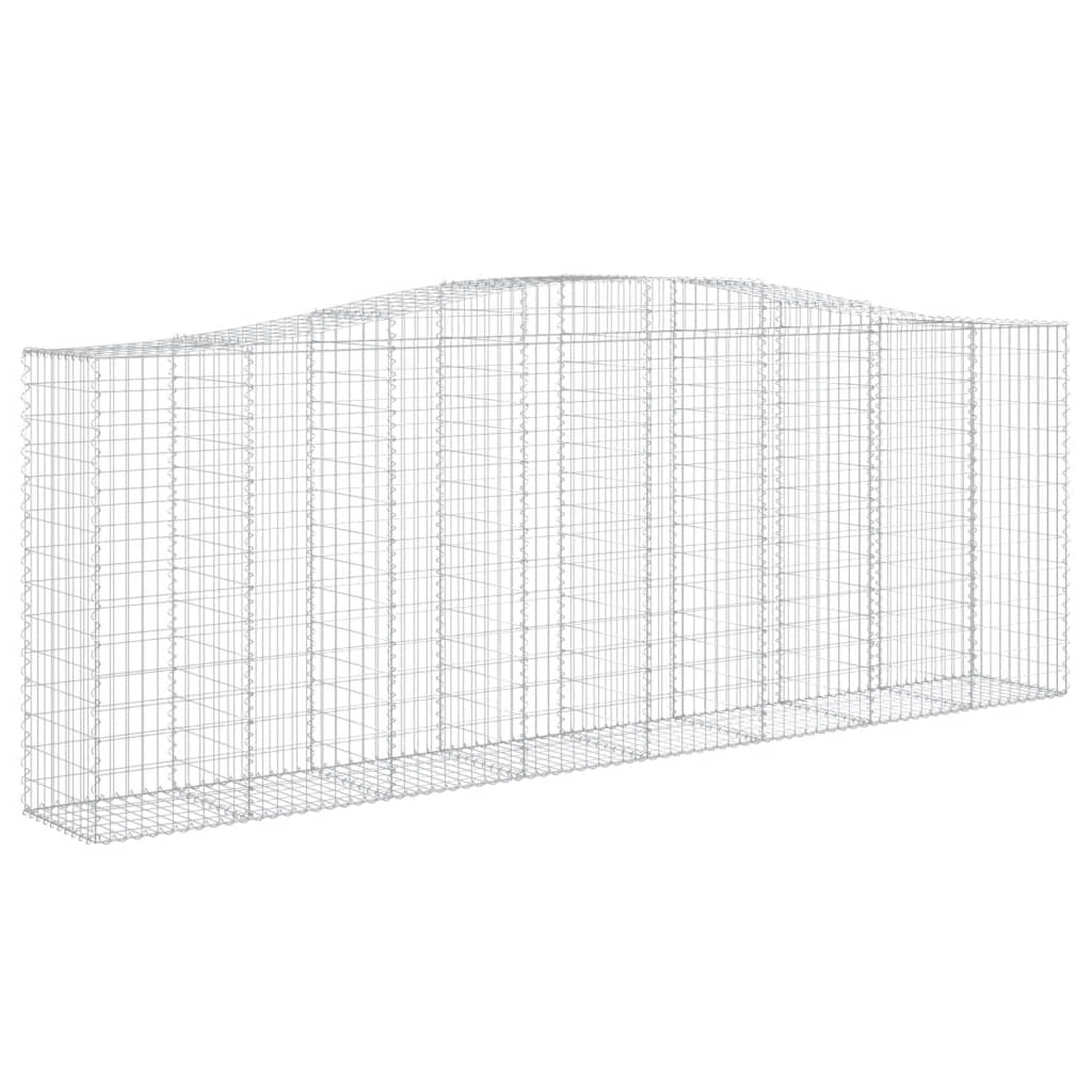 Arched Gabion Baskets 9 pcs 400x50x140/160 cm Galvanised Iron