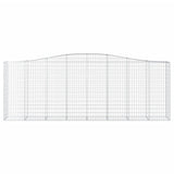 Arched Gabion Baskets 9 pcs 400x50x140/160 cm Galvanised Iron