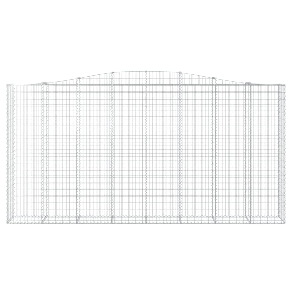 Arched Gabion Baskets 2 pcs 400x50x200/220 cm Galvanised Iron