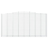 Arched Gabion Baskets 2 pcs 400x50x200/220 cm Galvanised Iron