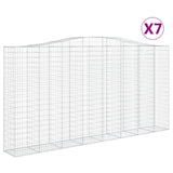 Arched Gabion Baskets 7 pcs 400x50x200/220 cm Galvanised Iron