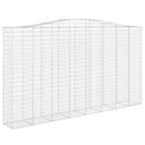 Arched Gabion Baskets 6 pcs 400x50x220/240 cm Galvanised Iron