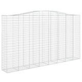 Arched Gabion Baskets 8 pcs 400x50x220/240 cm Galvanised Iron