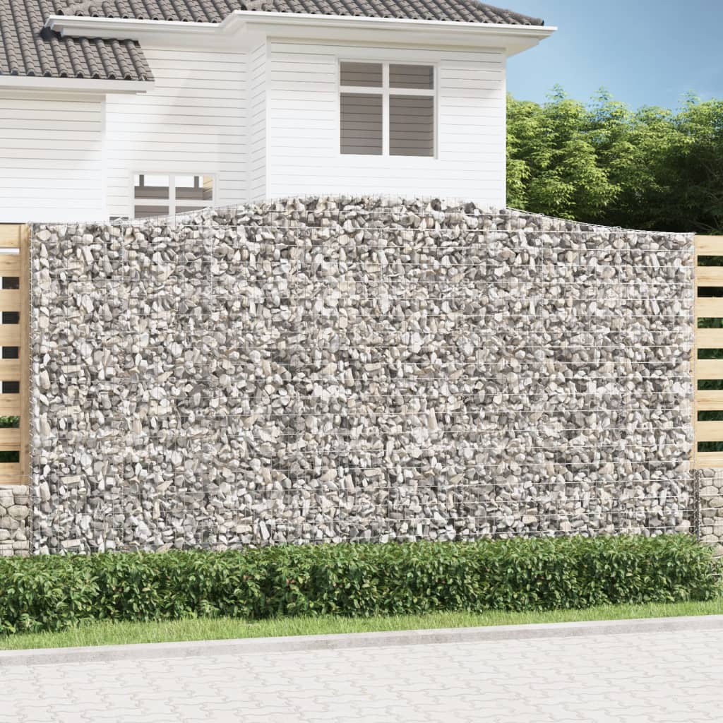 Arched Gabion Baskets 8 pcs 400x50x220/240 cm Galvanised Iron