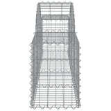 Arched Gabion Baskets 9 pcs 200x30x40/60 cm Galvanised Iron