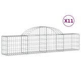 Arched Gabion Baskets 11 pcs 200x30x40/60 cm Galvanised Iron