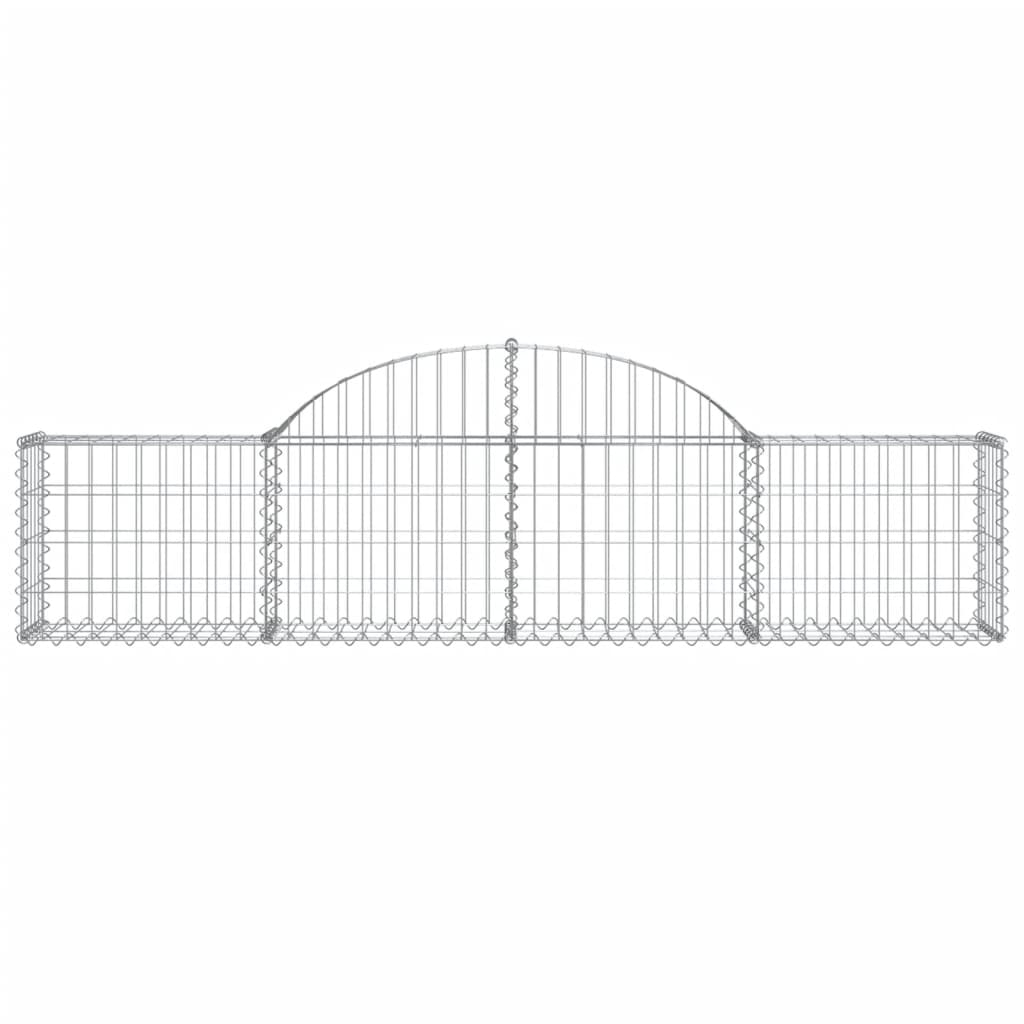 Arched Gabion Baskets 11 pcs 200x30x40/60 cm Galvanised Iron