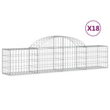Arched Gabion Baskets 18 pcs 200x30x40/60 cm Galvanised Iron