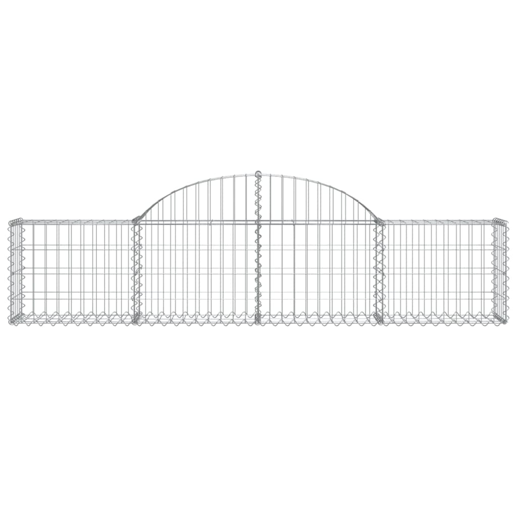 Arched Gabion Baskets 18 pcs 200x30x40/60 cm Galvanised Iron