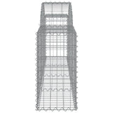 Arched Gabion Baskets 2 pcs 200x30x60/80 cm Galvanised Iron