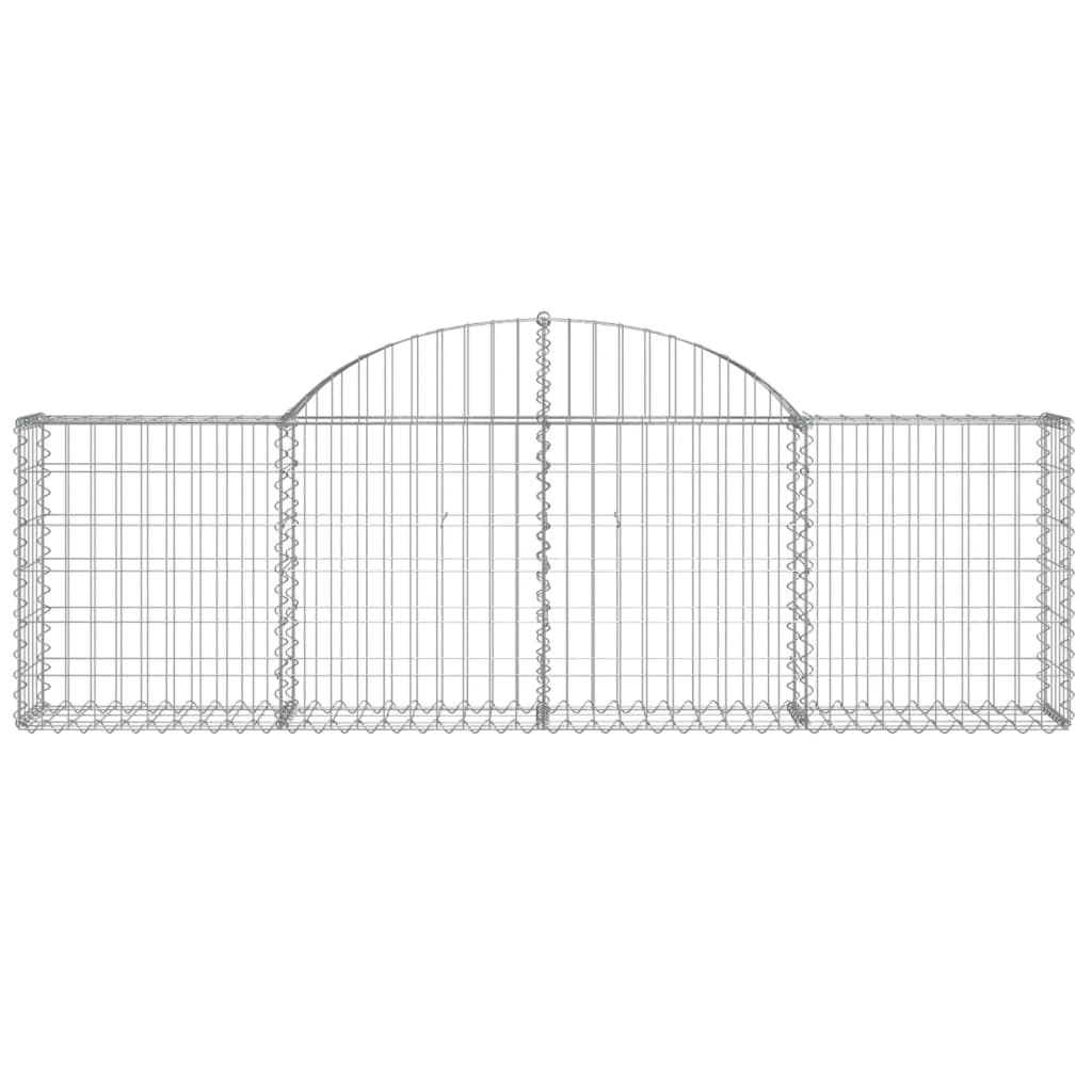 Arched Gabion Baskets 6 pcs 200x30x60/80 cm Galvanised Iron