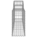 Arched Gabion Baskets 7 pcs 200x30x60/80 cm Galvanised Iron
