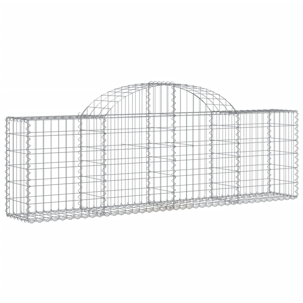 Arched Gabion Baskets 11 pcs 200x30x60/80 cm Galvanised Iron