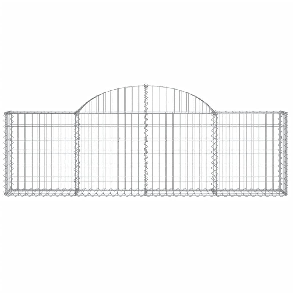 Arched Gabion Baskets 13 pcs 200x30x60/80 cm Galvanised Iron