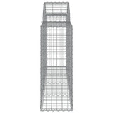 Arched Gabion Baskets 3 pcs 200x30x80/100 cm Galvanised Iron